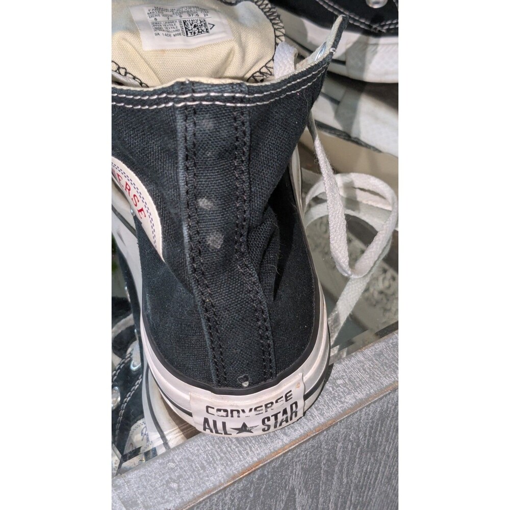 Converse Chuck Taylor All Star High Top Black Sneakers Women's Sz 7 Men 5 - Picture 5 of 8